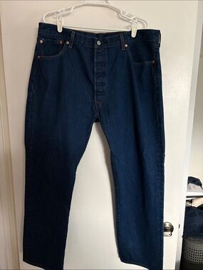 Levi's Men’s Straight Dark Blue Denim Jeans